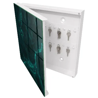 Wall mounted key box Green depth