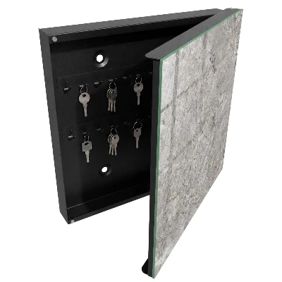 Wall mounted key box Marble background