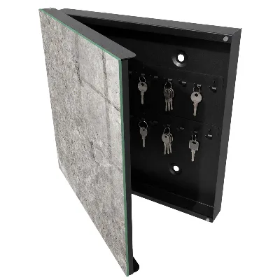 Wall mounted key box Marble background