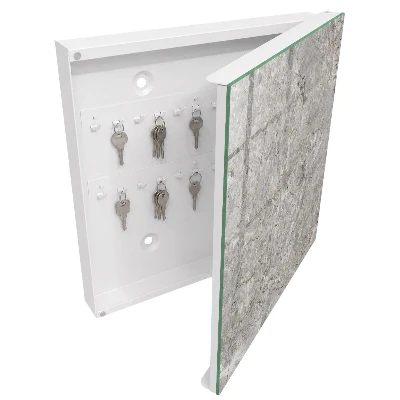 Wall mounted key box Marble background