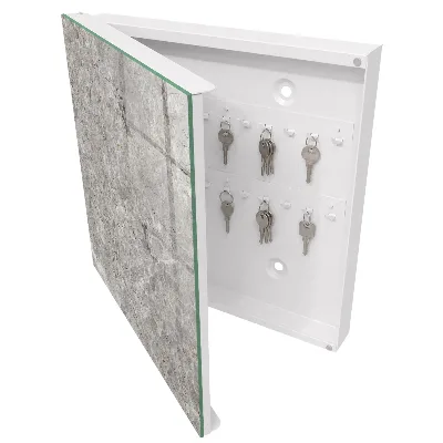 Wall mounted key box Marble background
