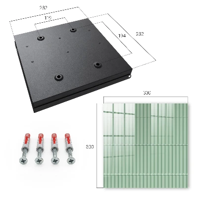 Key box for wall Green stripes