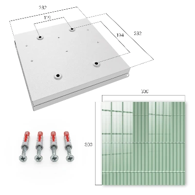 Key box for wall Green stripes
