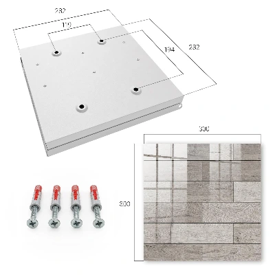 Wall mounted key box Grey wood