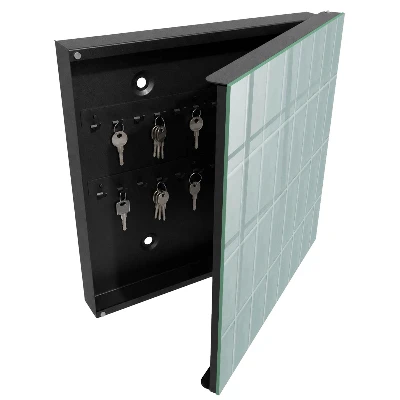 Wall mounted key box Blue tiles