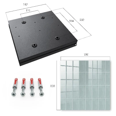 Wall mounted key box Blue tiles