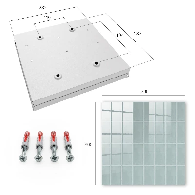 Wall mounted key box Blue tiles