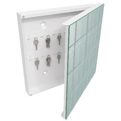 Wall mounted key box Blue tiles