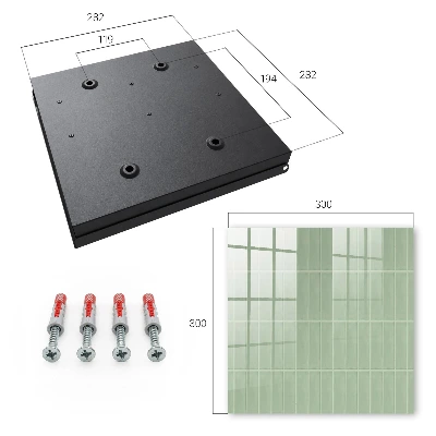 Wall mounted key box Green grid