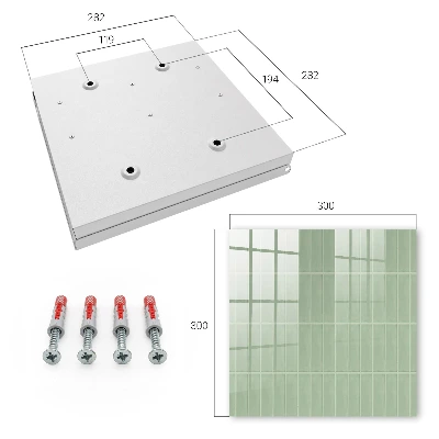 Wall mounted key box Green grid