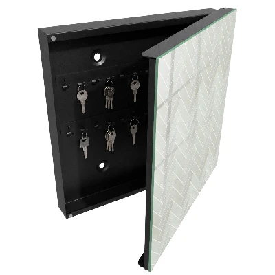 Wall mounted key box Herringbone pattern