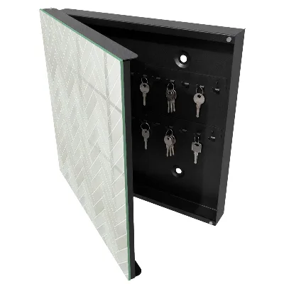 Wall mounted key box Herringbone pattern