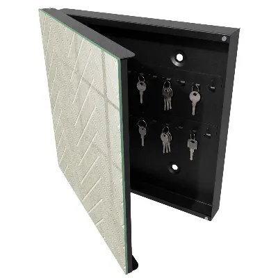 Key cabinet Beige herringbone