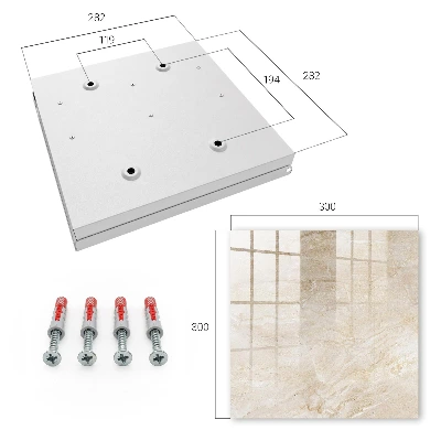 Key cabinet Beige marble
