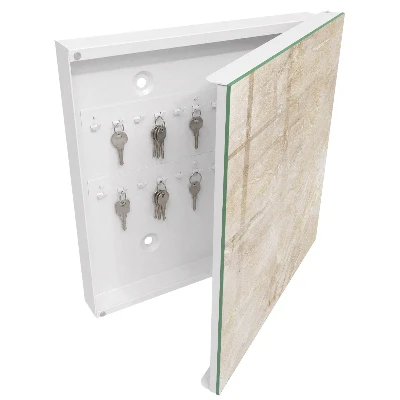 Key cabinet Beige marble