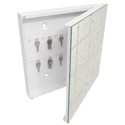 Key cabinet beige stone finish