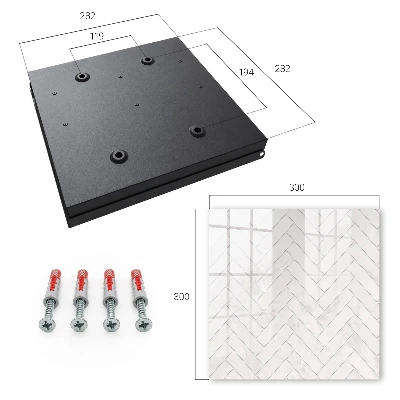 Wall mounted key box Marble herringbone