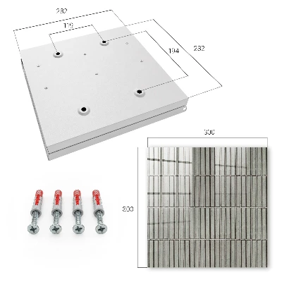 Key box for wall Grey tiles