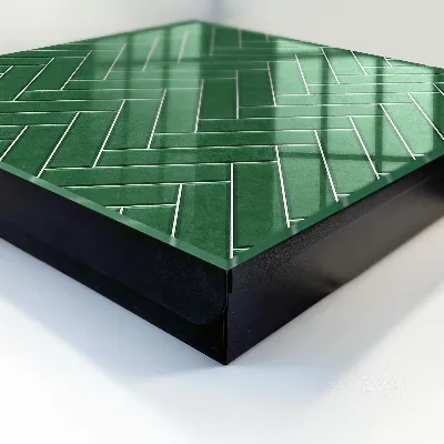 Key cabinet Green herringbone