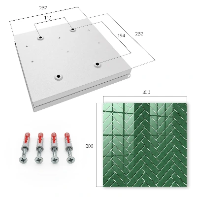 Key cabinet Green herringbone