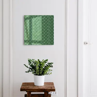 Key cabinet Green herringbone