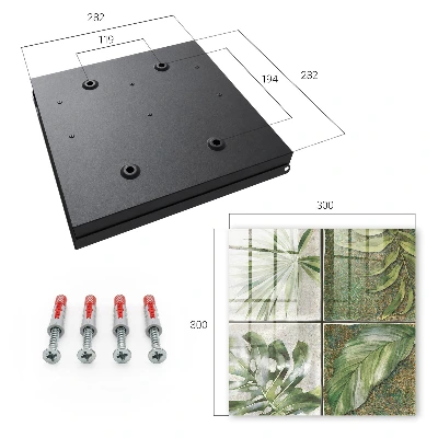 Key box for wall Botanical tiles