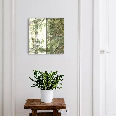 Key box for wall Botanical tiles