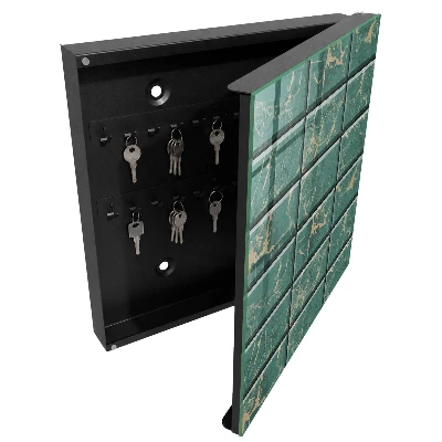 Wall mounted key box Green marble
