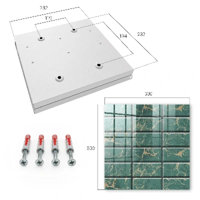 Wall mounted key box Green marble