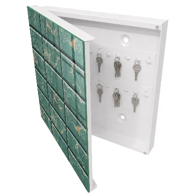 Wall mounted key box Green marble
