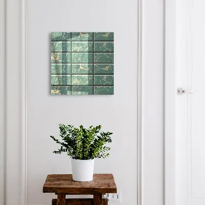 Wall mounted key box Green marble