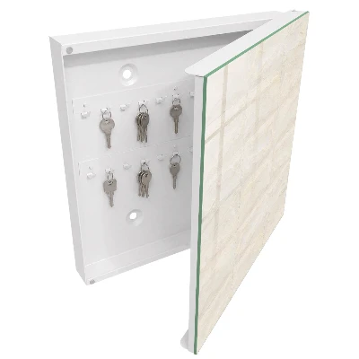 Key box for wall Cream stone