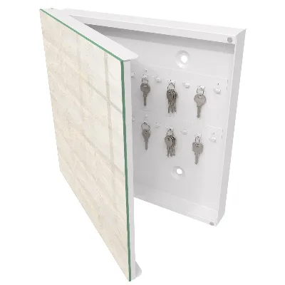 Key box for wall Cream stone