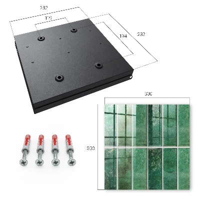 Wall mounted key box Green pattern