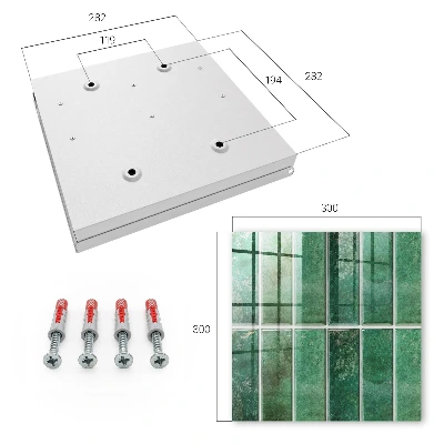 Wall mounted key box Green pattern