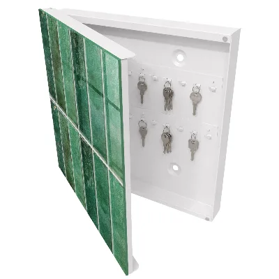 Wall mounted key box Green pattern