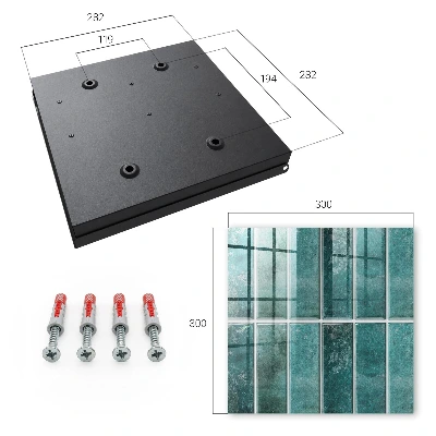 Key cabinet Turquoise tiles