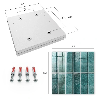 Key cabinet Turquoise tiles