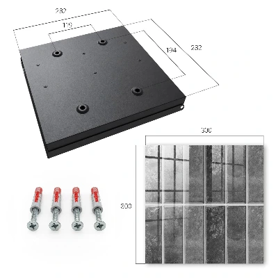 Key box for wall Grey tiles