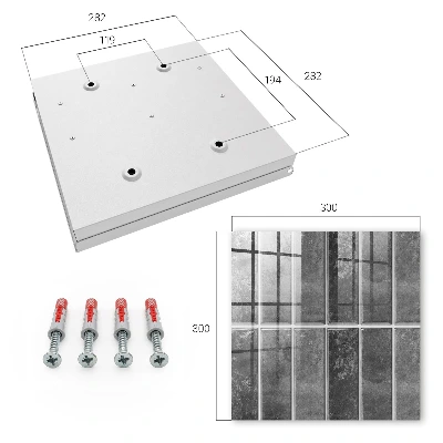 Key box for wall Grey tiles