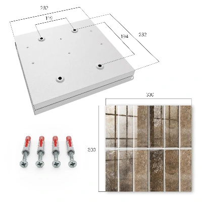 Wall mounted key box Warm tiles