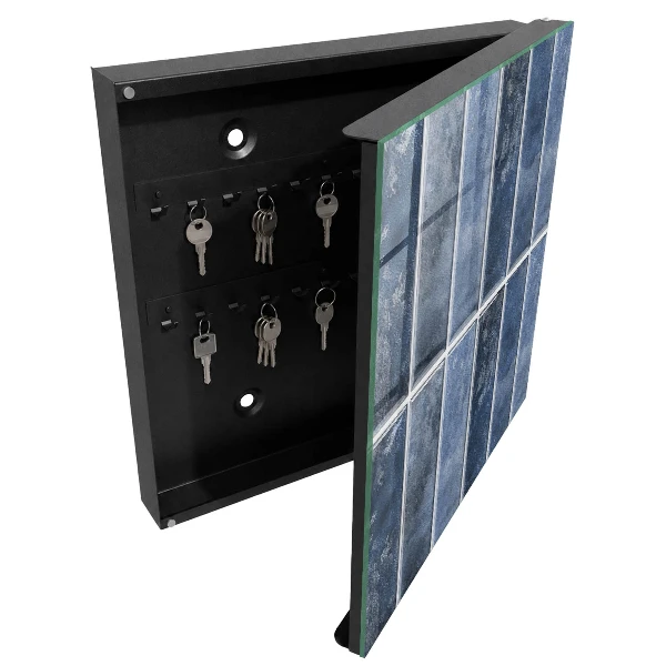 Key cabinet Blue tiles