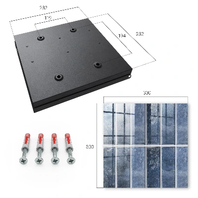 Key cabinet Blue tiles
