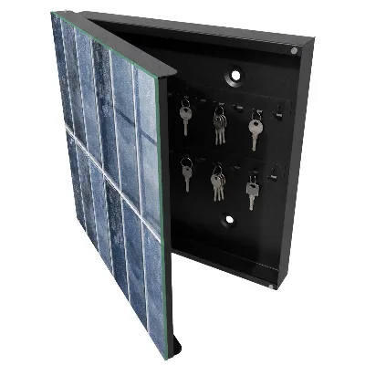 Key cabinet Blue tiles