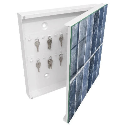 Key cabinet Blue tiles