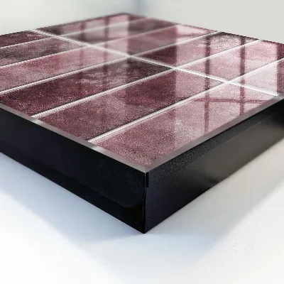 Wall mounted key box Burgundy tiles