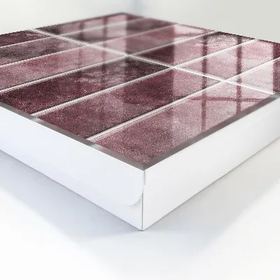 Wall mounted key box Burgundy tiles