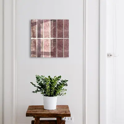 Wall mounted key box Burgundy tiles