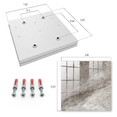 Wall-mounted key box with a stone texture finish
