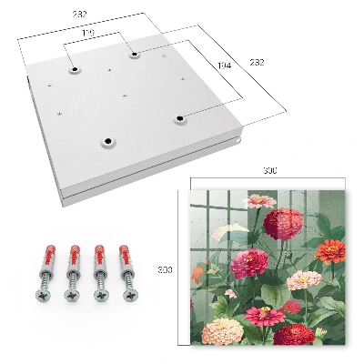 Key cabinet Blooming garden
